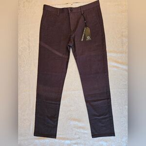 Classic Men's Cotton Dark Grey / Brown Chino Pants, Size 32, Snover, NWT